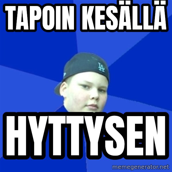 Jonnen Neuvo meme: tapoin   kesällä / hyttysen