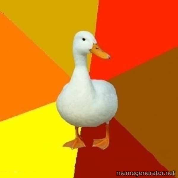 Technologically Impaired Duck meme template