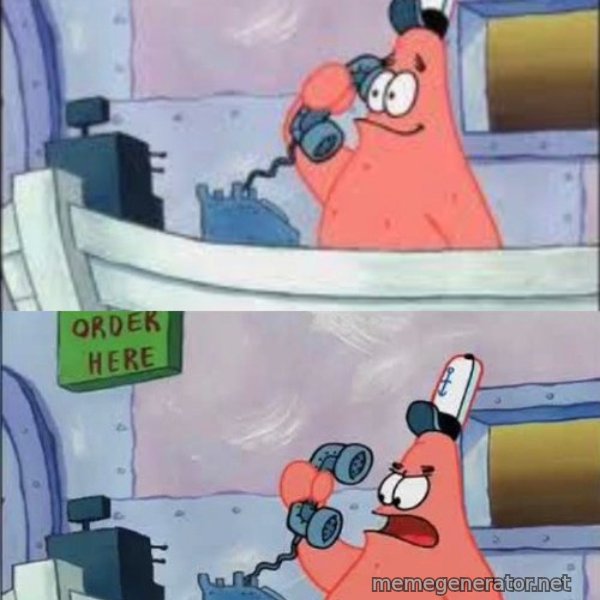 Is This the Krusty Krab? No, This Is Patrick meme template